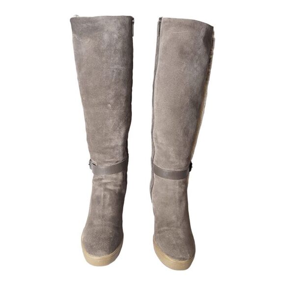 AQUATALIA Callie Faux-Shearling Wedge Boot Size 7.5 - Picture 4 of 11